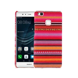 Custodia In Stoffa Case Per Huawei P9 Lite Cover Etui Bumper Scocca Colorata - Foto 1 di 3