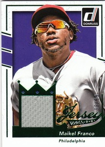 2016 Donruss Green Jersey Kings Relic Maikel Franco #5 Phillies 99/99