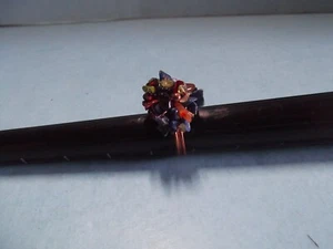 Fashion Jewelry Ring Copper Wire Band W/Small Colored Rocks Homade Size 5.75 - Picture 1 of 8