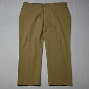 Ballin 44x30 Khaki Pima Cotton Relaxed Fit Mansfield Mens Dress Chino Pants - Picture 1 of 9