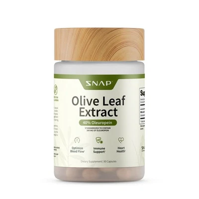 Extracto de hoja de olivo 40% cápsulas de oleuropeína suplemento de presión arterial 300 mg, 60 quilates Foto 1 de 4