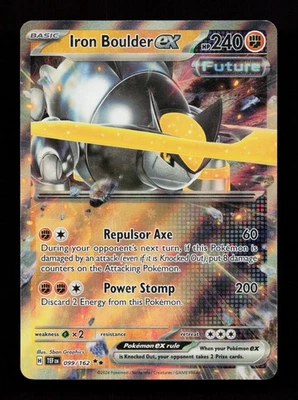 Iron Boulder ex 099/162 SV05: Temporal Forces Pokémon Card - Image 1 of 2