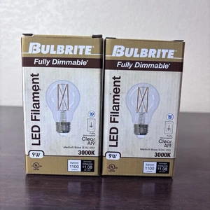 2 Bulbrite Victorian Style  Antique Filament LED Light Bulbs 3000K A19 9W 120V - Picture 1 of 8