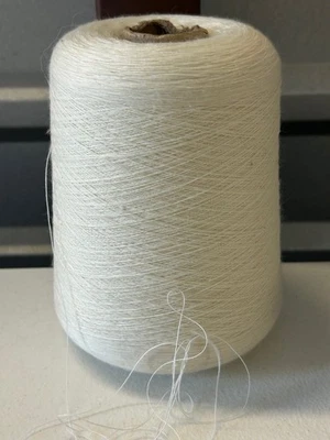 Смесь пряжи Spool Cone #0 перуанская шерсть альпака 1 фунт 5 унций 618 г 1001 цвет белый C - Изображение 1 из 4
