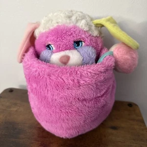 Vintage 1980s Pink Blue And Purple Popples Stuffed Animal Plush Toy Retro Kids - Picture 1 of 16