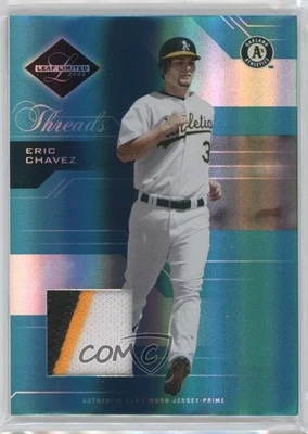 Camisetas Leaf Limited Threads Prime 2005 18/100 Eric Chavez #43 a8r Foto 1 de 3