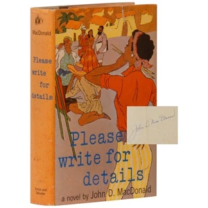 John D MacDonald / Please Write for Details Signed 1st Edition 1959 - Bild 1 von 4