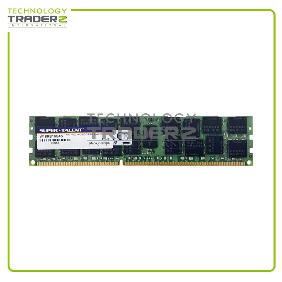 W16RB16G4S Super Talent 16GB PC3-12800 DDR3-1600MHz ECC REG Dual Rank Memory - Image 1 of 1