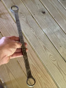 VINTAGE PLOMN PEBBLE 15/16" X 1" BOX END WRENCH 1145 PLVMB PLUMB MADE IN USA - Picture 1 of 8