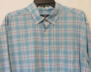 Neu ohne Etikett Vineyard Vines Performance Hemd Herren XL klassische Passform Murray Knopf adrett - Bild 1 von 9