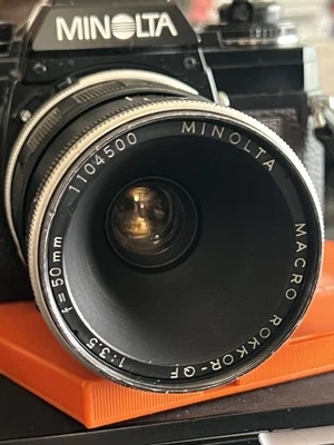 Rare Vintage Minolta Macro Rokkor-QF 50mm F/3.5 SR/MD Mount Preset Lens 1:10-1:2 - Image 1 of 4
