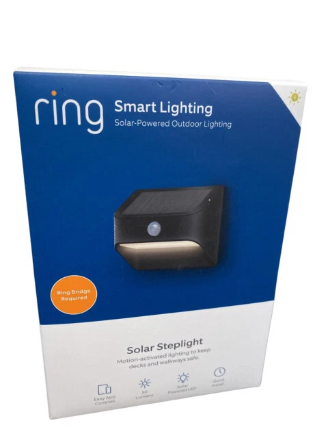 Ring Solar-Powered Outdoor Motion-Sensor Security Light - Black