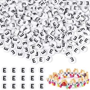 500pcs Letter Beads, Letter E Beads for Friendship Bracelets Making Kit, DIY ... - Picture 1 of 7