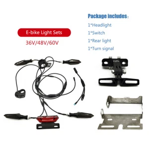 E-Bike Licht-Sets Scheinwerfer/Rücklicht/Blinker für 36V/48V/60V-E-Bike - Bild 1 von 19