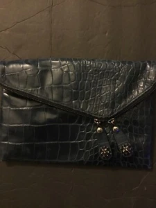 Henri Bendel Designer Navy Blue Handbag Purse New - Picture 1 of 4