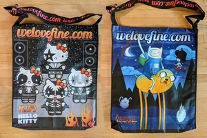 Hello Kitty KISS 2012 Adventure Time WeLoveFine Oversized Limited Swag Tote Bag - Picture 1 of 4