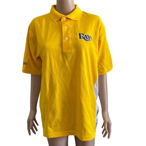 Tampa Bay Rays Shirt Baseball Jersey Mens Med staff stitched yellow Cover