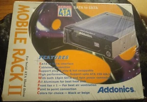 Addonics Mobile Rack II ATA Computer Hard Drive Case Lockable Durable Secure - Picture 1 of 3