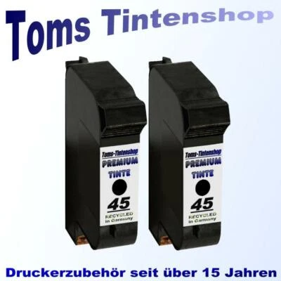 2x Patronen für HP45 DeskJet 930C 950C 959C 960C 995C Premium TInte XL - Bild 1 von 3