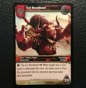 WORLD OF WARCRAFT Cul Rendhoof DOUBLE-SIDED TRADING CARD Free Shipping - Picture 1 of 3