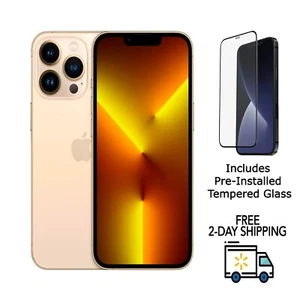 Apple iPhone 13 Pro Fully Unlocked 128GB Gold with Tempered Glass (Excellent) - Afbeelding 1 van 4