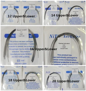 Dental Orthodontic Arch Wire Thermal Activated Niti Wires Oval 12-20 U/L - Picture 1 of 6