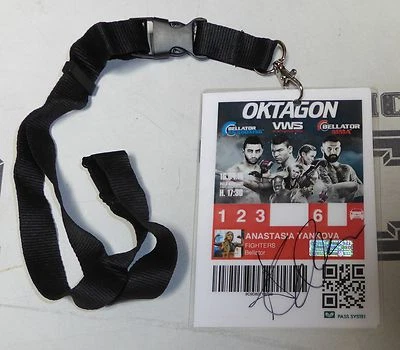 Anastasia Yankova Signed Personal Bellator MMA 152 Fight Used Worn Pass PSA/DNA - Image 1 of 4
