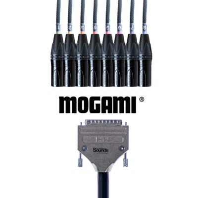 2 Meter Mogami D-Sub Multicore DB25 to XLR Male NC3MX-B Gold Analog Balanced - Image 1 of 4