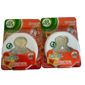 2 Air Wick Flip & Fresh Island Paradise Beach Floral Tropical Fruit Freshener - Picture 1 of 4