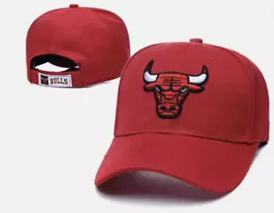 Chicago Bulls Red Adjustable Strapback Cap Hat - Picture 1 of 3