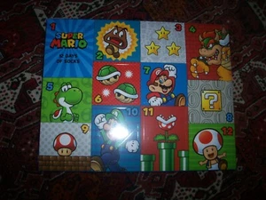 Super Mario 12 Days of Socks Advent Xmas Calendar Shoe Sz 4-10 Sock Yoshi Goomba - Picture 1 of 3
