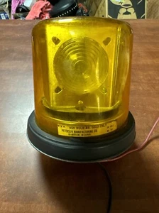 Baliza giratoria vintage Peterson modelo 761 señal de luz amarilla 36 voltios funcionando - Imagen 1 de 6