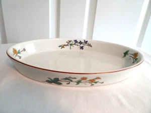 Vajilla para hornear Woodhill 13" ovalada cazuela panadero flores silvestres cerámica blanca - Imagen 1 de 7