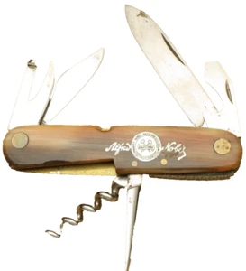 Vintage W BROCHNACHF SOLINGEN Scout Utility Knife Imitation Horn - ALFRED NOBEL - Picture 1 of 11