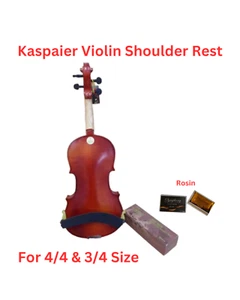 KPE-510 Economy Model Violin Shoulder Rest for 4/4, 3/4 Size Violin, with rosin - Picture 1 of 11