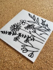 Wildflowers logo design - Vinyl Decal Sticker - Picture 1 of 4