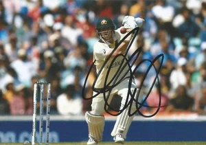 AUSTRALIA CRICKET: STEVEN SMITH SIGNED 6x4 TEST ACTION PHOTO+COA **THE ASHES** - Picture 1 of 1