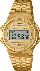 Casio Unisex-Adults Digital Quartz Watch with Stainless Steel Strap A171WEG-9AEF - Picture 1 of 6