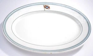 Selten-Vintage 1910-1920 Great Northern Pacific Steamship Co. 8" ovale Platte - Bild 1 von 5