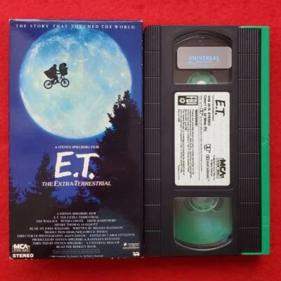E.T. The Extra Terrestrial Original Uncut 1988 VHS Green Black Edition Spielberg - Image 1 of 4
