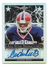 2017 LEAF METAL SPORTS HEROES ALL STAR AU PRISMATIC WAVE #ASAR1 ANDRE REED #5/25