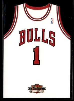 Derrick Rose 2010-11 Panini Threads #6 Home White Jersey Chicago Bulls - Image 1 of 2