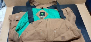 John Deere quilted lined insulated bib overalls mens 2XL brown - Picture 1 of 5