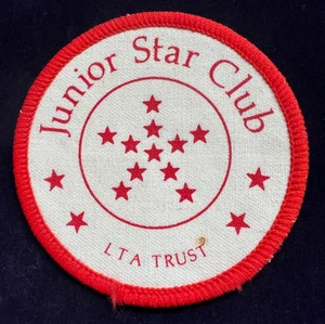 JUNIOR STAR CLUB LTA TRUST (LAWN TENNIS ASSOCIATION) ROUND CLOTH PATCH BADGE - Picture 1 of 3