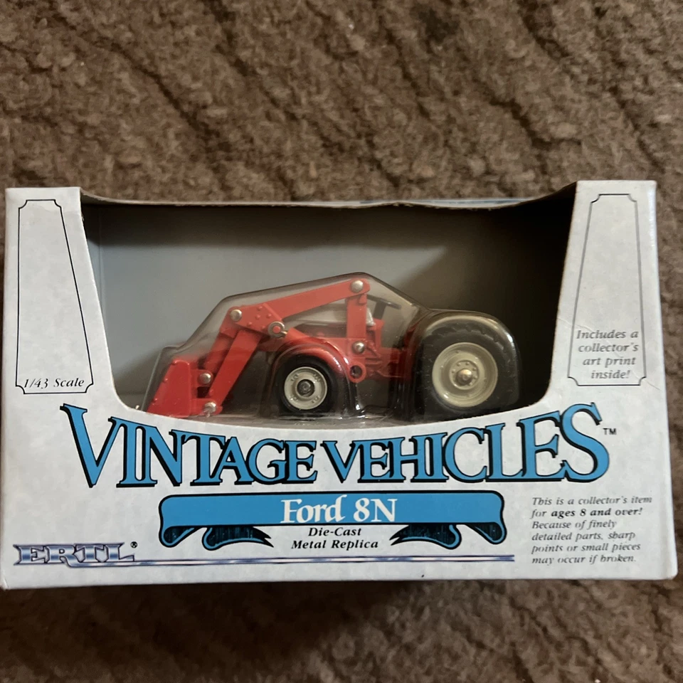 Ertl Ford 8N Tractor Red Loader Vintage Vehicle made USA  1/43 As Pictures NIB - Image 1 of 1