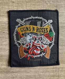 Vintage 1991 GUNS N ROSES Woven Sew On Band Patch - Imagen 1 de 2