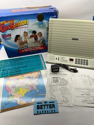GeoSafari Electronic Education Game EI-8700 & Cards Vintage Homeschool Tested - Image 1 of 4