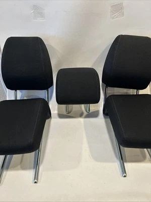 16-2019 TOYOTA YARIS FRONT & BACK SEAT HEADREST SET BLACK W BLUE STITCHING CLOTH - Image 1 of 4