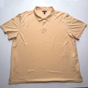 Camisa polo Van Heusen para hombre naranja a rayas manga corta golf rendimiento informal - Imagen 1 de 5