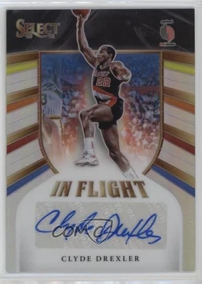 2020-21 Panini Select In Flight Signatures 5/149 Clyde Drexler #IF-CDX Auto HOF - Image 1 of 3